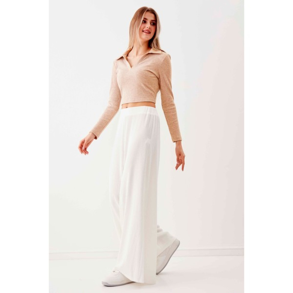 Vitrin V Yaka Crop Bluz Bluz Fiyatı