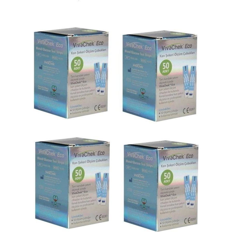 Vivachek Eco Strip Ölçüm Çubuğu 200 Adet 50LI 4 Kutu Diğer Fiyatı
