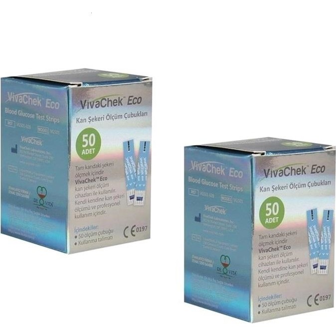 Vivachek Eco Strip Ölçüm Çubuğu 50LI 2 Kutu 100 Adet Diğer Fiyatı