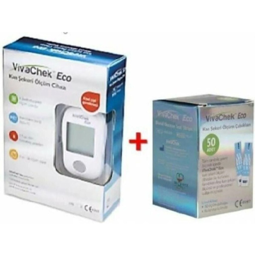 Vıvachek Vıvachec Eco Şeker Ölçüm Cihazı ve 50 Adet Strip ST01033 - Çok Renkli Diğer Fiyatı
