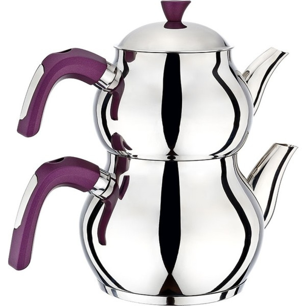 Vivaldi Çaydanlık Çelik Vıvaldi Nostalji Mini Boy Mor Kulp 2,25 Litre 18/10 Çelik Çay / Çaydanlık Setleri Fiyatı