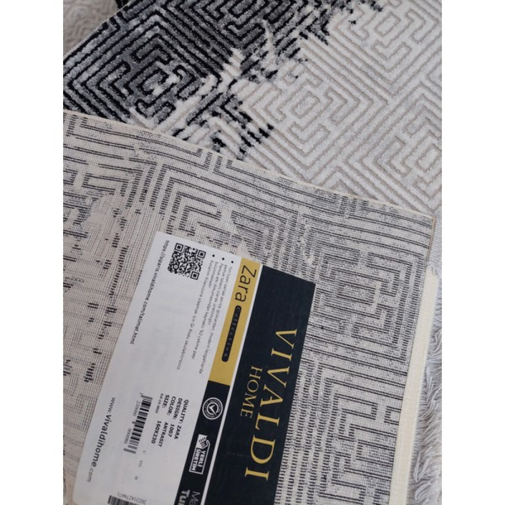 Vivaldi Home Zara Serisi Akrilik(Yün) Iplik 160X230(4M2) Dokuma Halı - Antrasit - 160 x 230 cm Salon Halısı Fiyatı