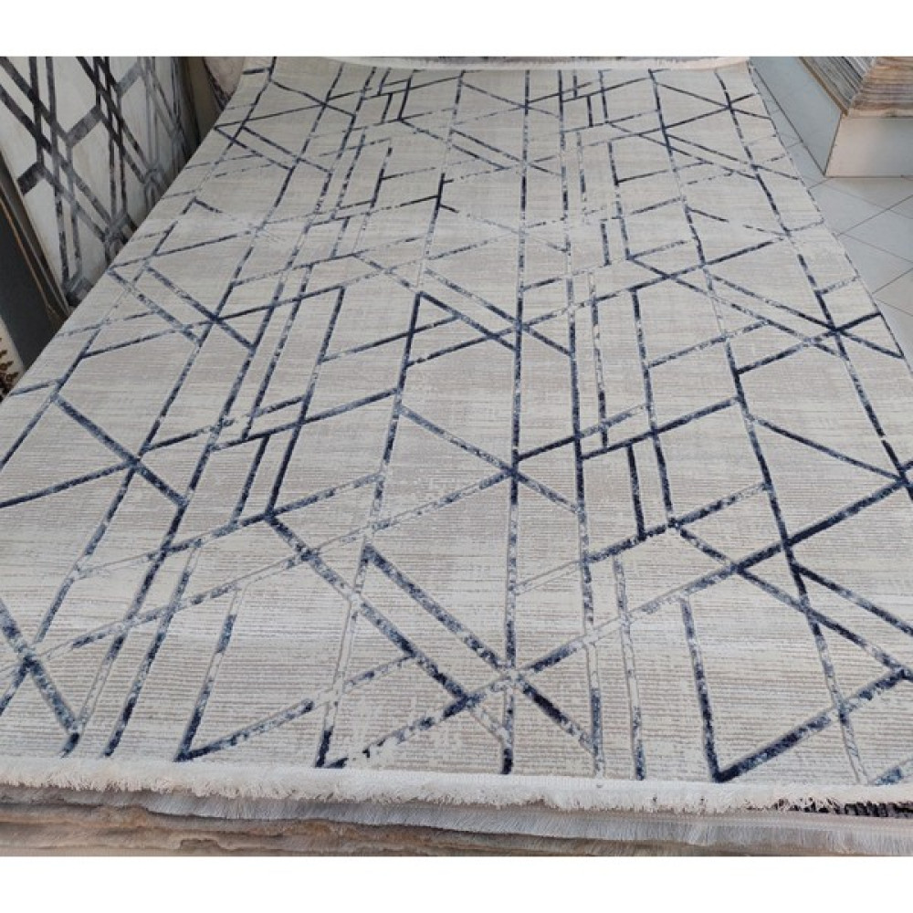 Vivaldi Home Zara Serisi Akrilik(Yün) Iplik 160X230(4M2) Dokuma Halı - Mavi - Gri - 160 x 230 cm Salon Halısı Fiyatı