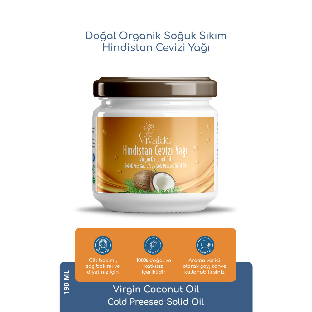 Vivaldo Hindistan Cevizi Yağı 190 ml Temel Gıda Fiyatı