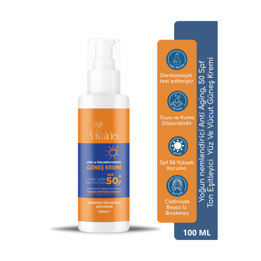 Vivaldo Yüz Ve Vücut Güneş Kremi 100 ml Güneş Kremleri ve Losyonları Fiyatı