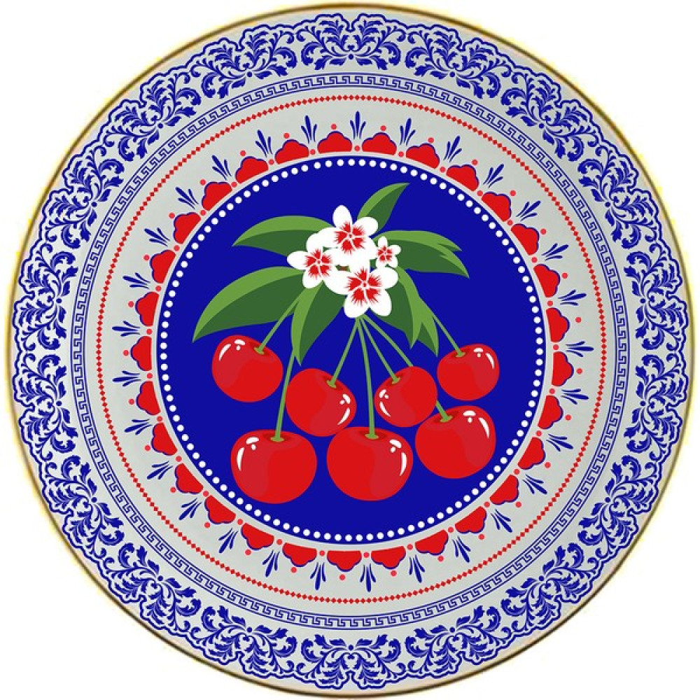 Vivas Blue Blanc Kiraz Tabak 23 cm Mutfak Gereçleri Fiyatı