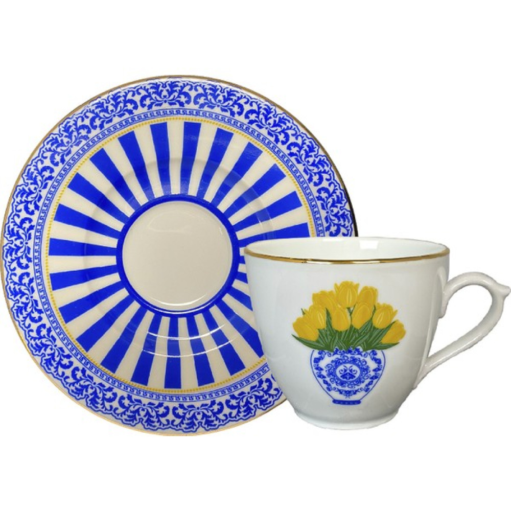 Vivas Blue Blanc Lale 2'li Çay Fincanı Seti Fincan / Bardak / Kahve Takımı Fiyatı