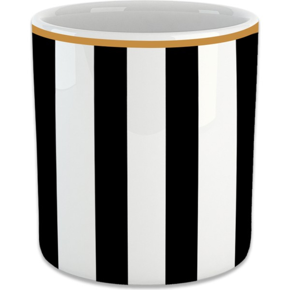 Vivas Dikey Siyah Çizgili Espresso, Double Türk Kahvesi Fincanı - Kulpsuz Bardak Fincan / Bardak / Kahve Takımı Fiyatı