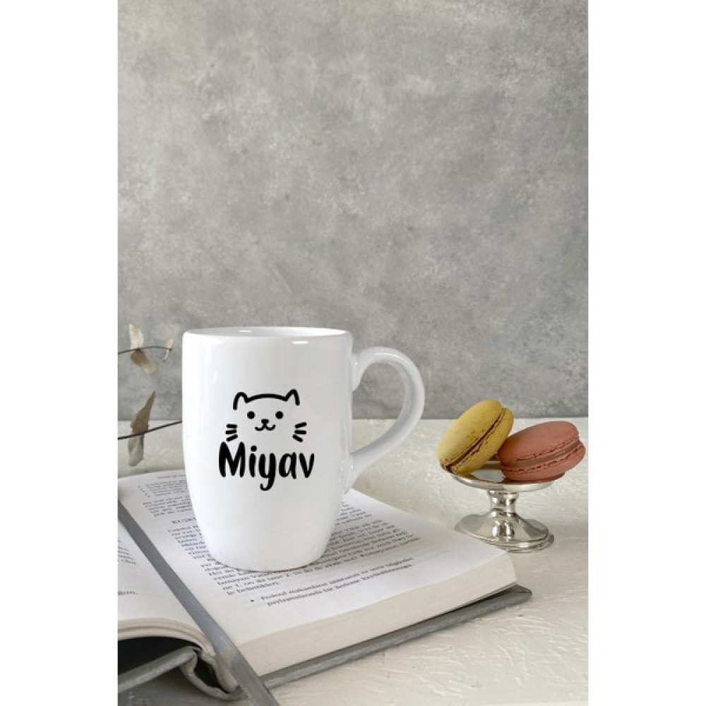 Vivas Kedi Miyav Beyaz Kupa Bardak Kahve Kupası Fincan / Bardak / Kahve Takımı Fiyatı