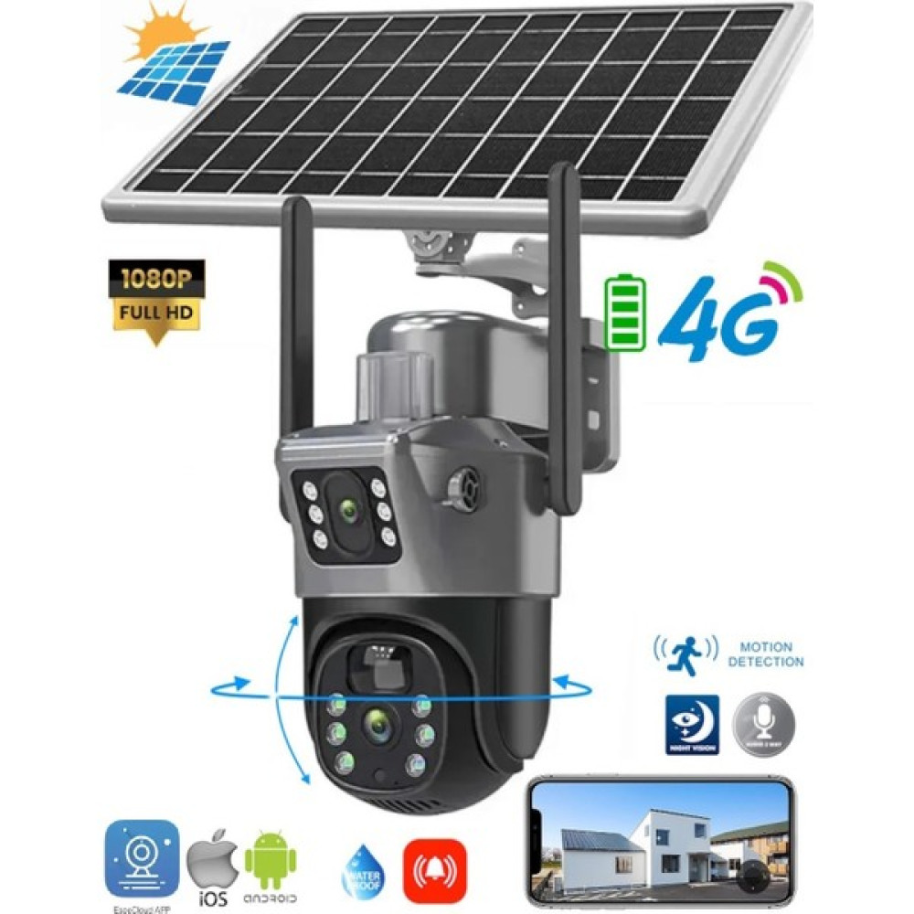 Vivatech Blic SolarPro BLM-64 4g Güneş Enerjili Dual Lens 360° Görüş Akıllı Güvenlik Kamerası Eseecloud uzaktan İzleme Diğer Fiyatı
