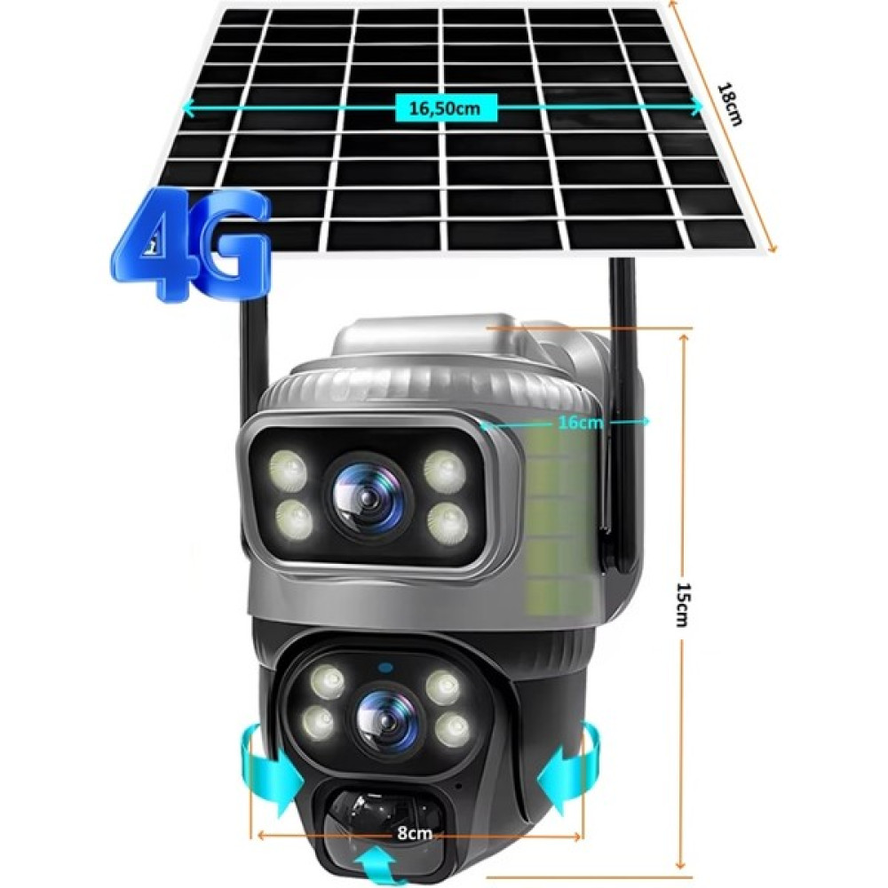 Vivatech Mizu Smart 4g Güneş Enerjili Dual Lens 360° Görüş Akıllı Güvenlik Kamerası V380 Diğer Fiyatı