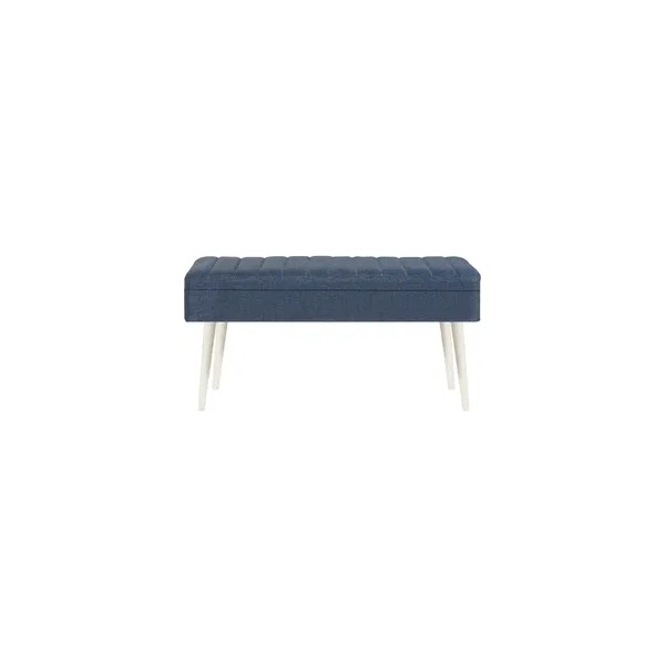 Vivense Vina Kumaşlı Sandıklı Bench, Beyaz Lacivert 1048 Diğer Fiyatı