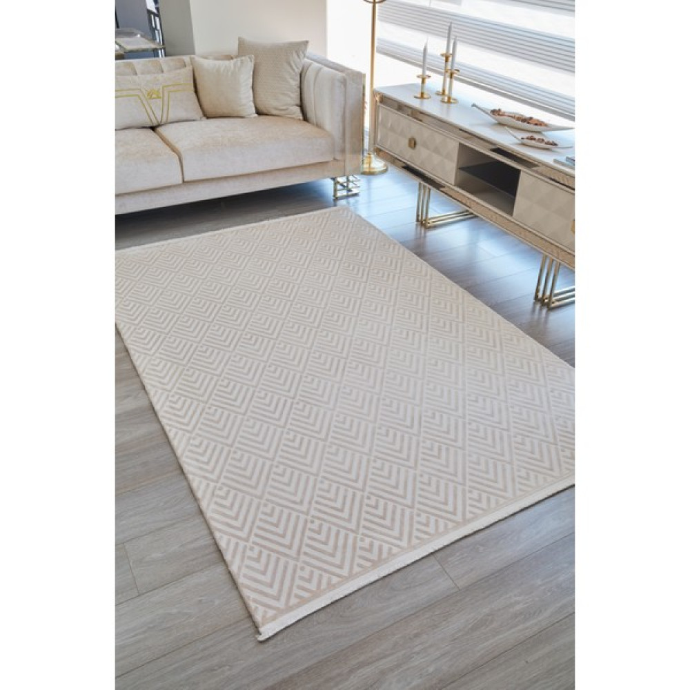 Viviana Home Bella Modern Salon Halısı Mutfak Halısı Yolluk Doğal Yumuşak Krem Bej Halı Bl-03 - Krem - Bej - ​80 x 150 cm Salon Halısı Fiyatı