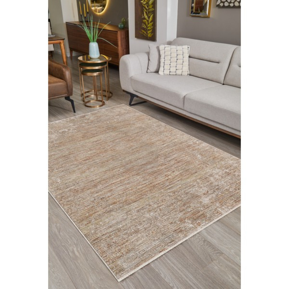 Viviana Home Smooth Modern Salon Halısı Mutfak Halısı Yolluk Yumuşak Halı Tozumaz Halı SM-01 - Antrasit - Kahverengi - 150 x 80 cm Salon Halısı Fiyatı