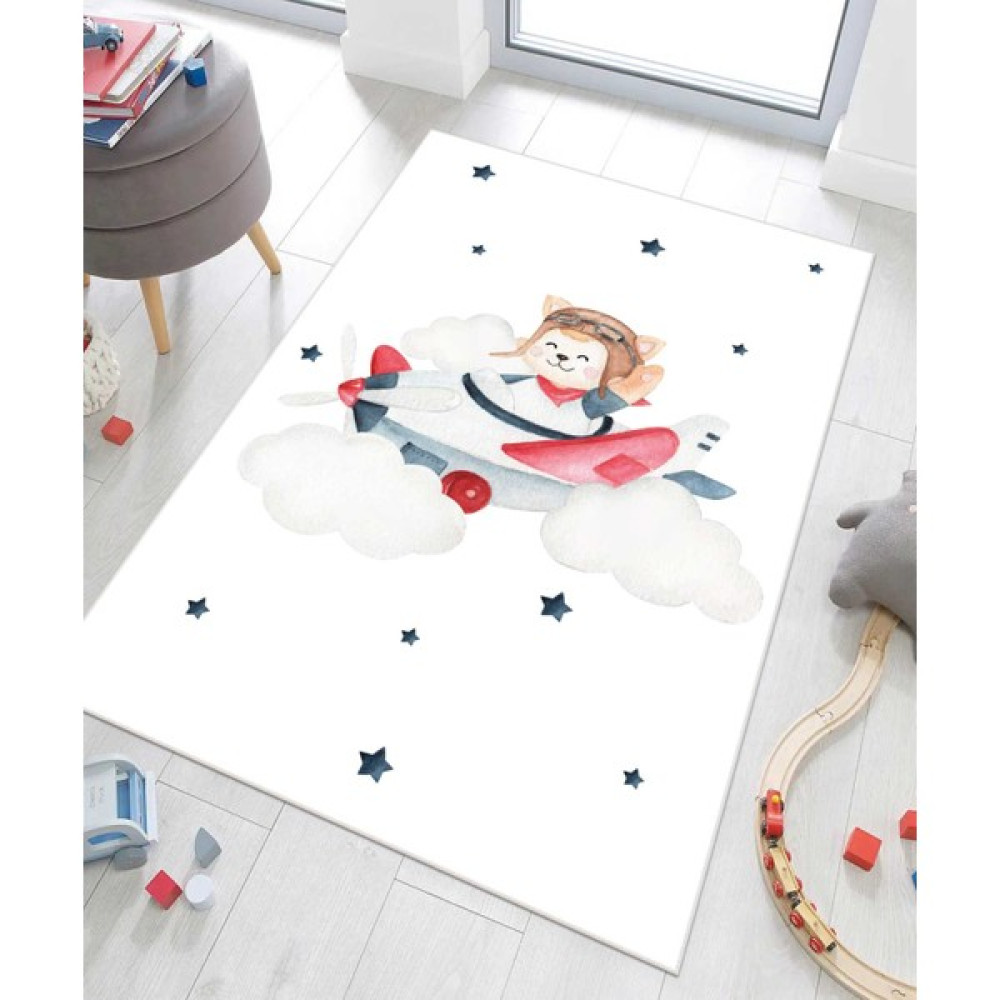 Vivica Dijital Baskı Kaymaz Taban Makinede Yıkanabilir Çocuk Odası Halısı Bebek Odası Halısı - Pembe - 140 x 240 cm Bebek Odası Halı Fiyatı
