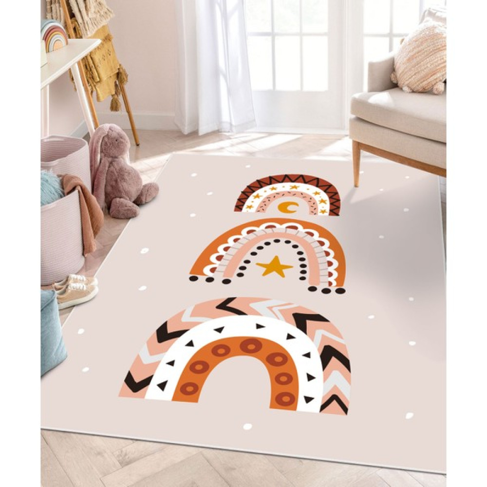 Vivica Dijital Baskı Kaymaz Taban Makinede Yıkanabilir Çocuk Odası Halısı Bebek Odası Halısı - Renkli - 40 x 60 cm Bebek Odası Halı Fiyatı