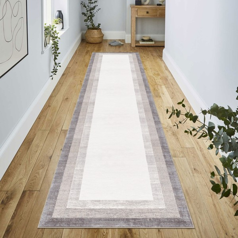 Vivica Modern Dijital Baskı Dört Mevsim Yıkanabilir Kaymaz Taban Salon Halısı Mutfak Halısı Yolluk - 60 x 100 cm - Krem Yolluk Fiyatı