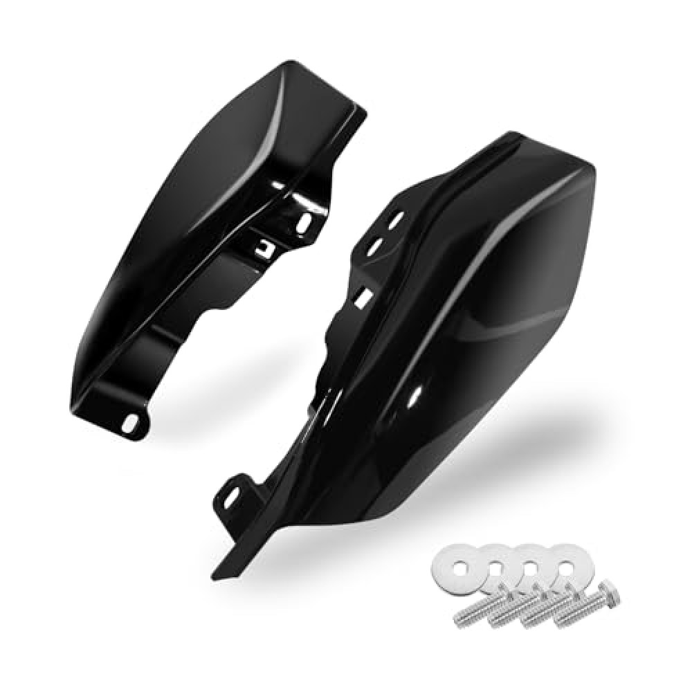 Vivid Black Mid Frame Air Heat Deflectors Trim Left Right Set for 2009-2024 for Harley Davidson Touring Street Glide Road Glide Electra Glide Road King Ultra Limited Tri Glide CVO