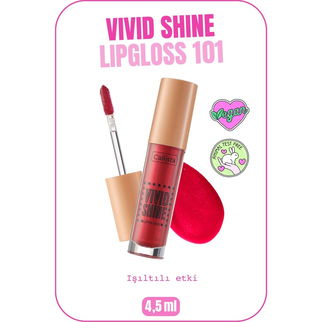Vivid Shine Lipgloss Nemlendirici Işıltılı Dudak Parlatıcısı - 101 Drop Everything Red - Kırmızı Bulaşık Yıkama Fiyatı