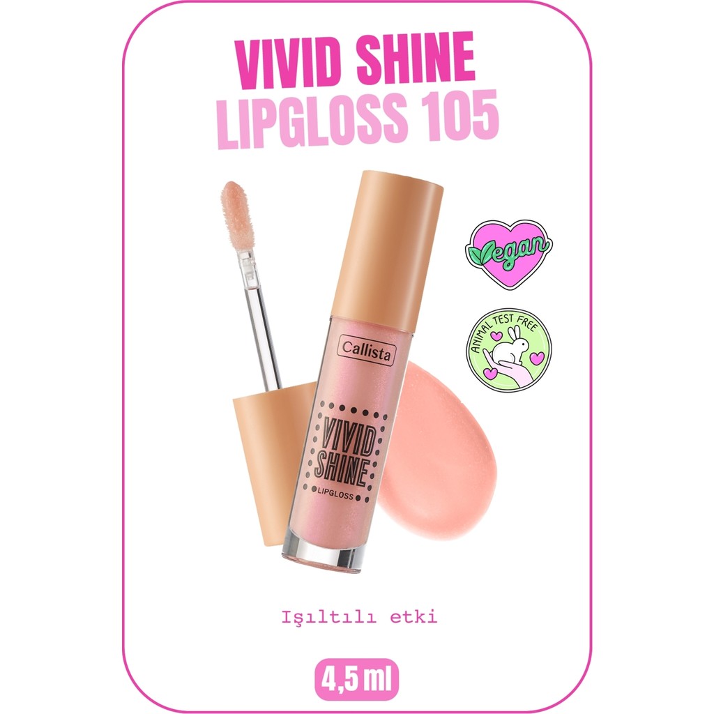 Vivid Shine Lipgloss Nemlendirici Işıltılı Dudak Parlatıcısı - 105 Sugar Baby - Pembe Bulaşık Yıkama Fiyatı