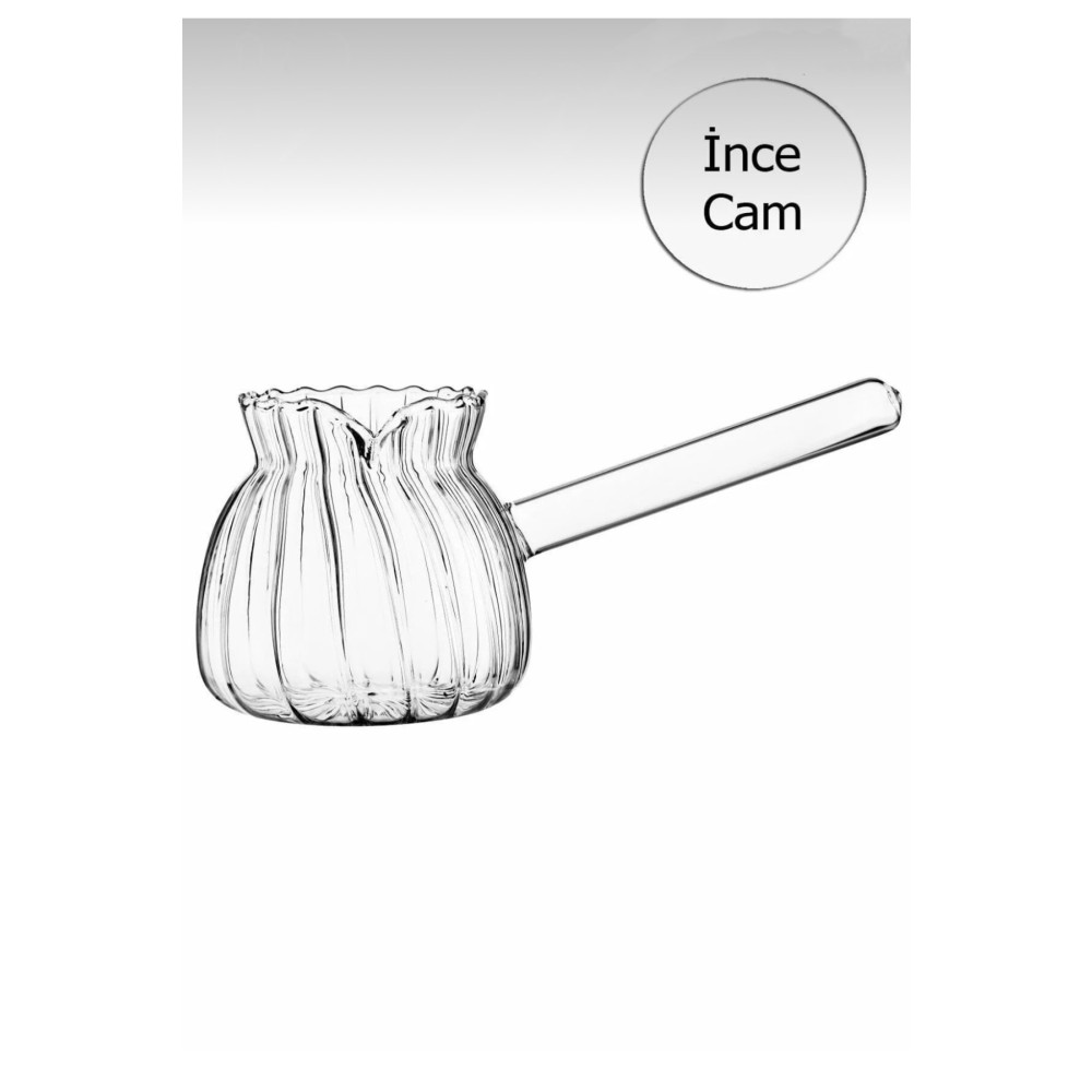 Vivien Home 500ml Sefa Isıya Dayanıklı Cam Cezve Şeritli Cezve Takımları Fiyatı