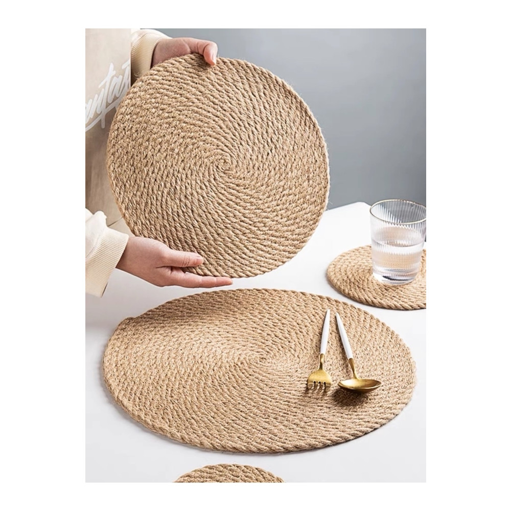 Vivien Home Hasır 36cm Büyük Boy Amerikan Servisi Supla Örme Bambu Runner Fiyatı