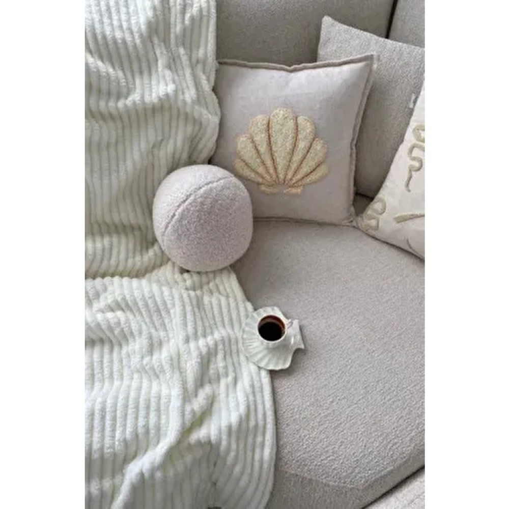 vivimade Balla Teddy Buklet Top 24 x 24 cm Yuvarlak Dekoratif Yastık Bej Renkli Oeko-Tex Sertifikalı Yastık Kılıfı Fiyatı