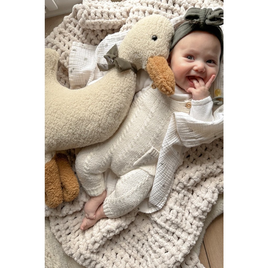vivimade Çocuk Bebek Uyku Arkadaşı Lucky Ördek 50-55CM Büyük Yastık - Ekru Yastık Kılıfı Fiyatı