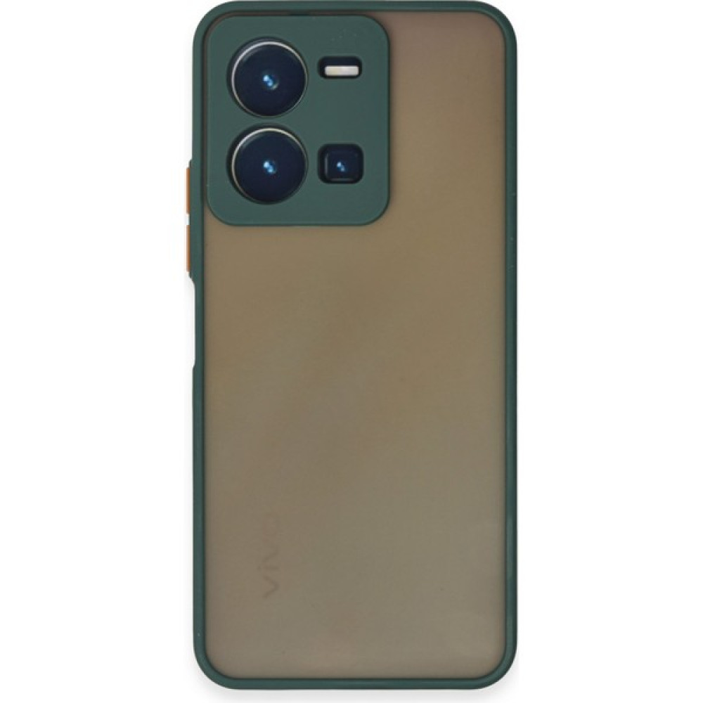 Vivo Y22S Kılıf Kenarları Renkli Kamera Korumalı Silikon Kılıf - Yeşil Cep Telefonu Kılıfı Fiyatı