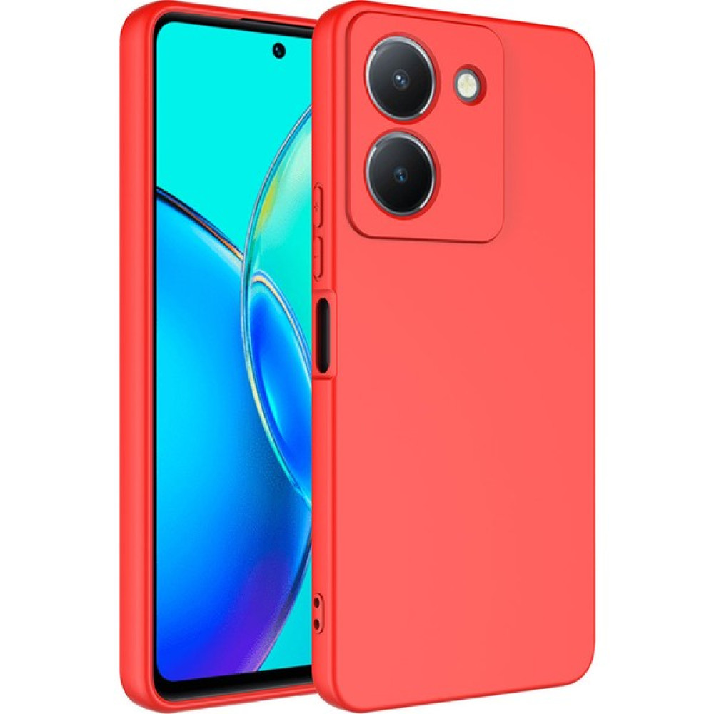 Vivo Y36 4g Kılıf Lansman Mat Içi Kadife Pürüzsüz Kaymaz Kırmızı Cep Telefonu Kılıfı Fiyatı