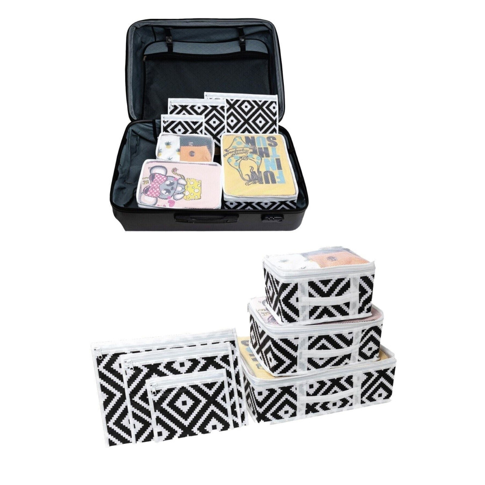 Vivyan 6lı Valiz Düzenleyici Set- Mozaik Desenli Eşya Saklama / Düzenleme Fiyatı
