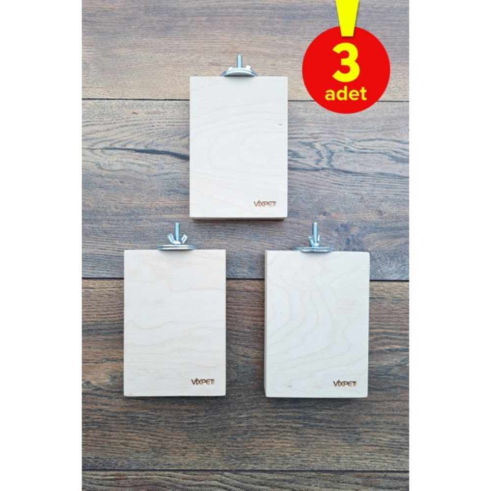 Vixpet Venty 3 Adet Düz Platform Papağan Tüneği Jako, Amazon, Sultan, Muhabbet Kuşu - 14 x 9.8 x 2.2 (Cm) Evcil Hayvan Ürünleri Fiyatı