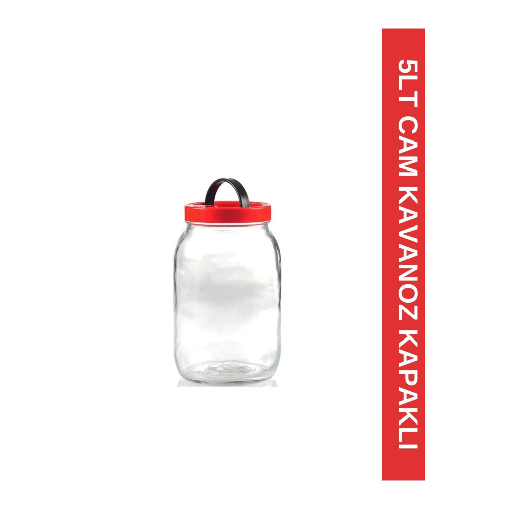 Viyalente 5 Litre - 5000 Cc Cam Kavanoz Kapaklı - 1 Adet 5000cc1adet Saklama Kapları Fiyatı