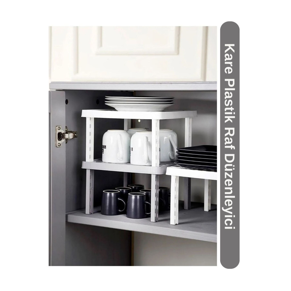 Viyalente Kare Plastik Raf Düzenleyici Raf Yükseltici Dolap Içi Organizer 153.003.n006-1 Dolap İçi Düzenleyici Fiyatı