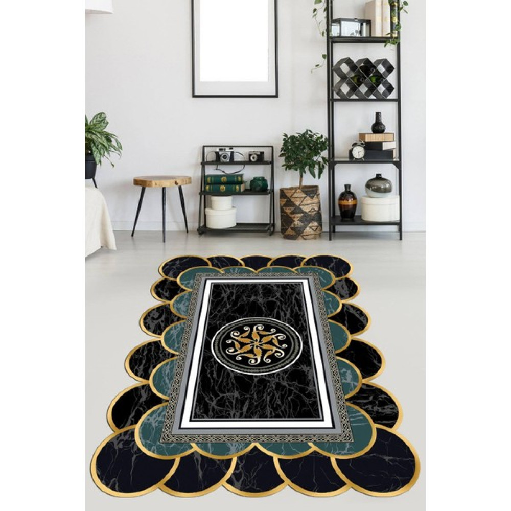 Viyana Home Kaymaz Taban Yıkanabilir Lazer Kesim Salon Halısı Mutfak Halısı Yolluk VHL-SD-324 - Renkli - 100 x 300 cm Kilim Fiyatı