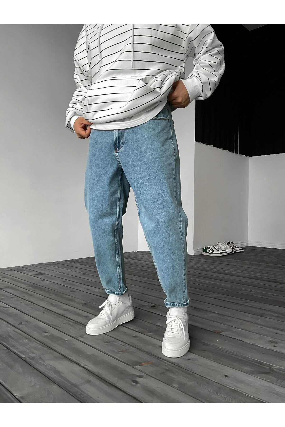 Vizör Denim Erkek Boyfriend Rahat Kalıp Kot Pantolon 34 Beden" Kadın Pantolon Fiyatı