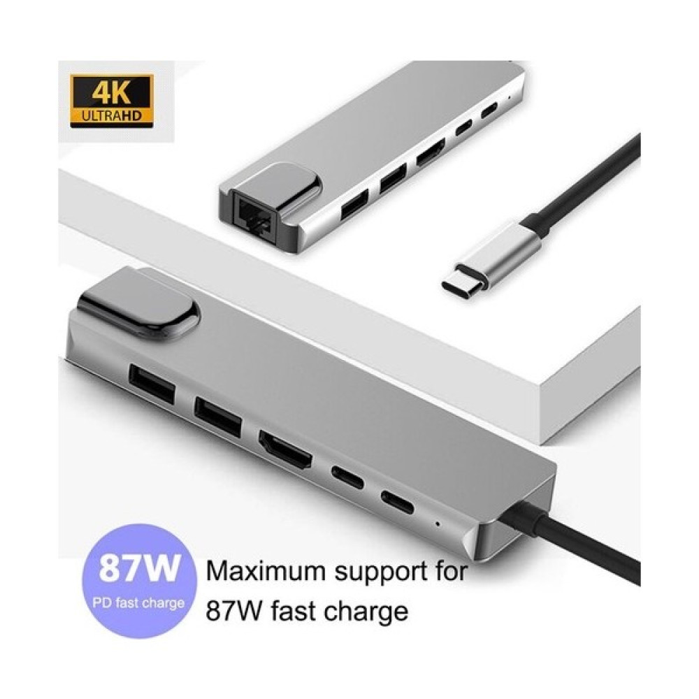 VİZY10 Macbook Pro Air Dizüstü Bilgisayar Uyumlu USB Type-C 6 ın 1 Hub Dönüştürücü Çevirici Çoklayıcı USB Hdmı Micro Sd 6 Girişli Bilgisayar Çevirici ve Adaptörü Fiyatı