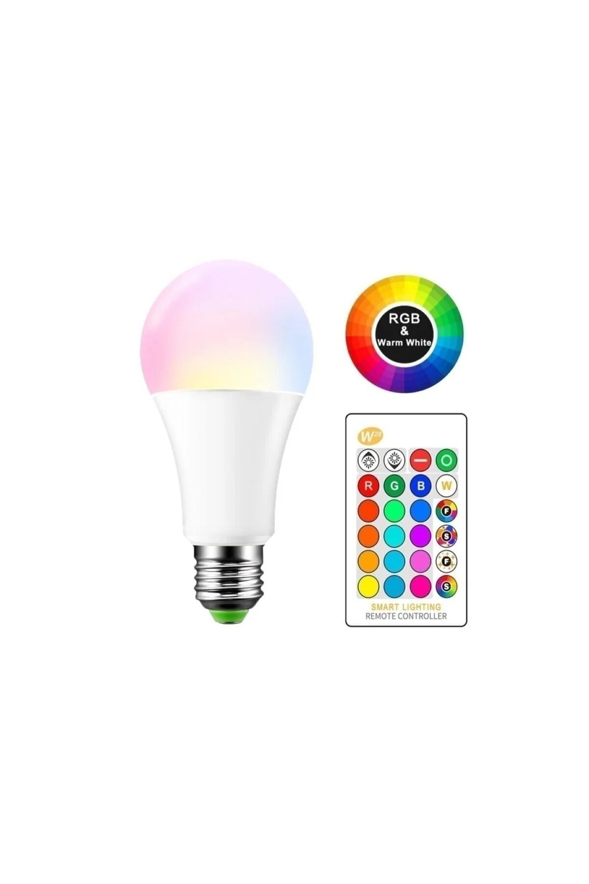 VİZYON Home Uzaktan Kumandalı Renk Değiştiren Ampul Rgb 9w Beyaz Dahil 16 Renkli" Klasik Ampul Fiyatı