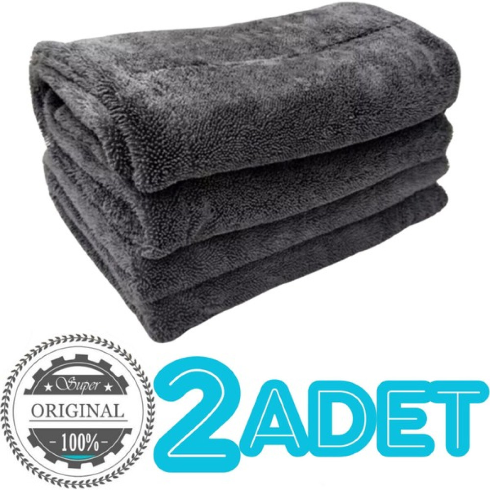 Vizyon Park 2 Adet Mikrofiber Kalın Süper Emici Çift Yüzlü Araç Kurulama Havlusu ve Cila Bezi 50 x 70 Cm- Gri Oto Bakım Bezleri Fiyatı