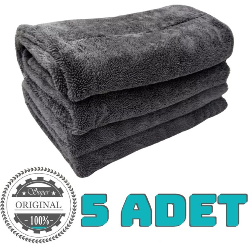 Vizyon Park 5 Adet Mikrofiber Kalın Süper Emici Çift Yüzlü Araç Kurulama Havlusu ve Cila Bezi 50 x 70 Cm- Gri Oto Bakım Bezleri Fiyatı