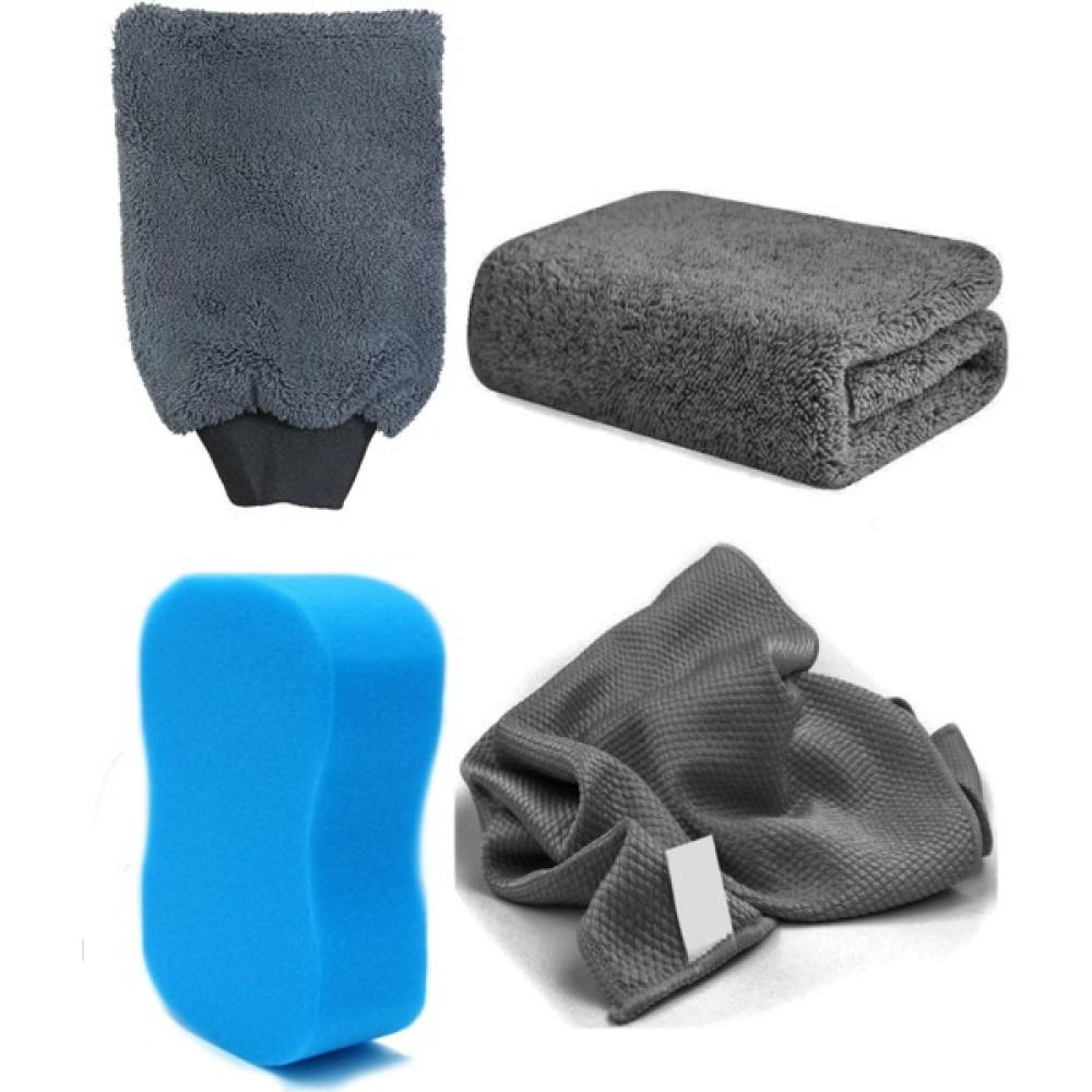 Vizyon Park Extra 4'lü Araç Yıkama Kurulama Temizlik PAKET-KURULAMA(40X40 Cm)- Cam BEZI(40X40 Cm)-Eldiven-Sünger Oto Bakım & Temizlik Ürünleri Fiyatı
