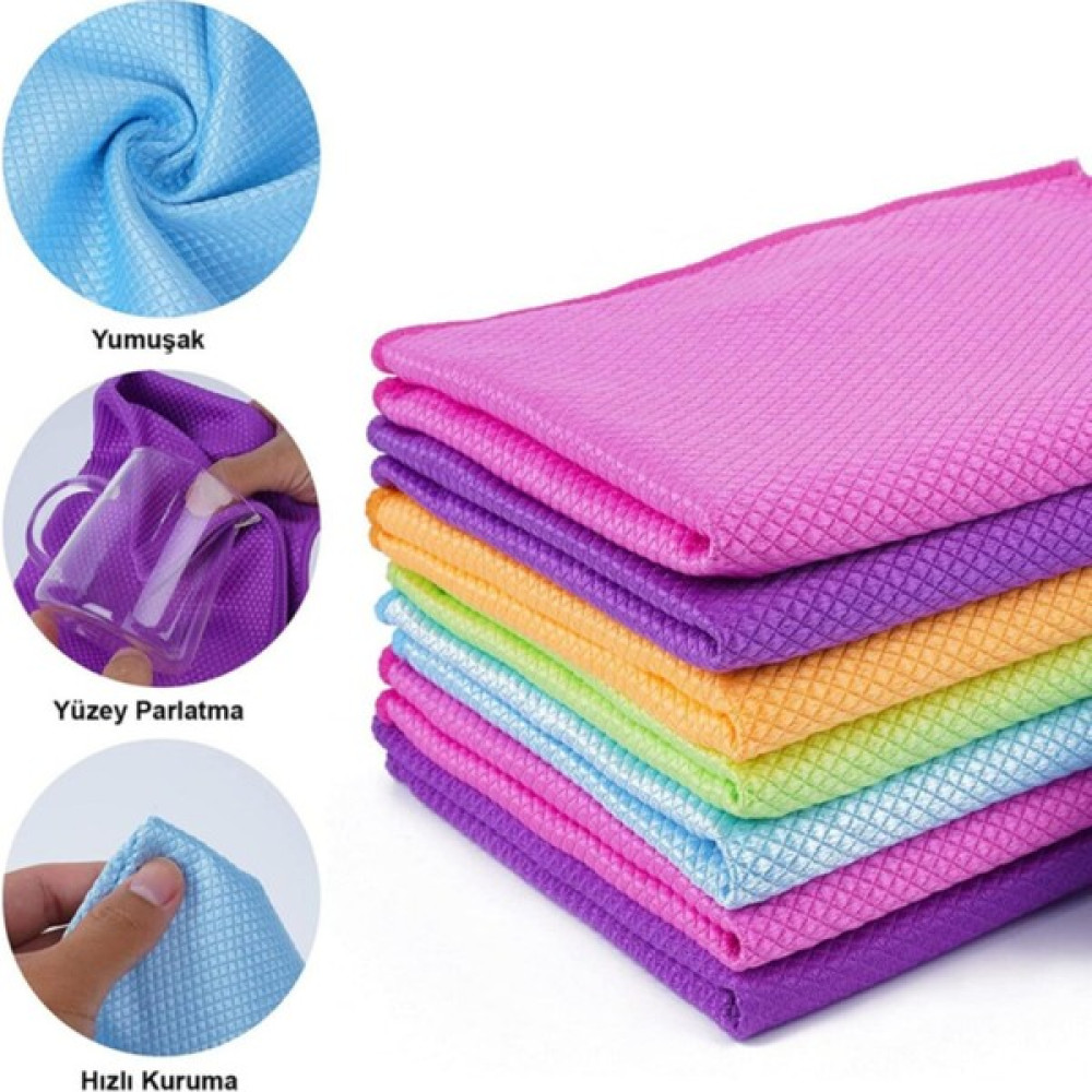 Vizyon Park Mikrofiber Oto Cam Temizlik Bezi Baklava Desen Cam Bezi Toz Leke Bırakmaz 40X40 cm Oto Cam Bakım Ürünleri Fiyatı