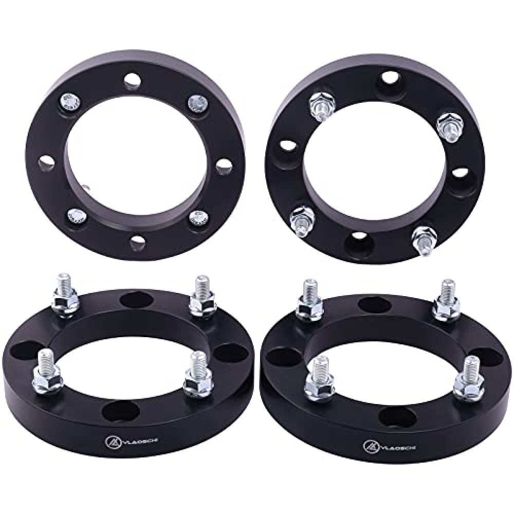 VLAOSCHI Black Forged 4x137 to 4x110 Wheel Adapters 1 Inch with 10x1.25 Studs Compatible with Kawasaki Can-Am 4 Lug 4/137 Vehicle to Honda-Suzuki-Yamaha 4/110 Wheels - Pack of 4