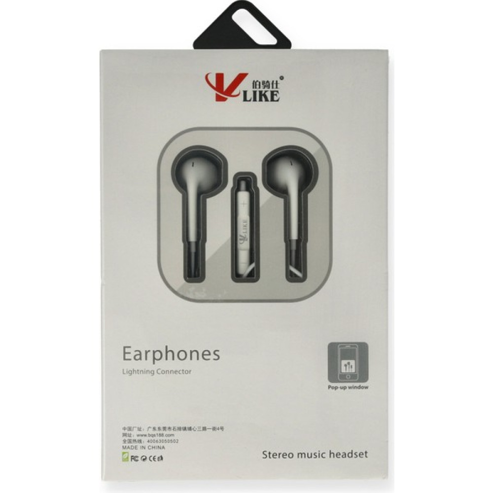 Vlike Vk I7 Lightning Bluetooth Kablolu Kulaklık 303103 - Beyaz Kulak İçi Kulaklık Fiyatı