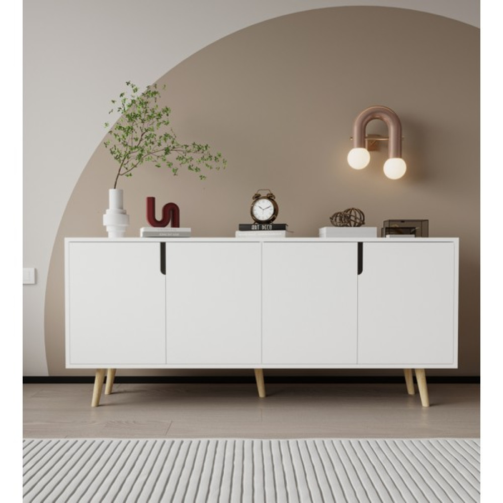 VM VERTEX MOBİLYA Latina Ahşap Ayaklı Modern Konsol 180 cm Beyaz - 45X180 Konsol Mobilya Fiyatı
