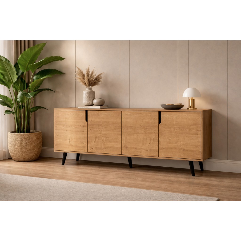 VM VERTEX MOBİLYA Latina Modern Konsol 180 cm Safir Meşe - 45 x 180 cm - Kahverengi Diğer Fiyatı