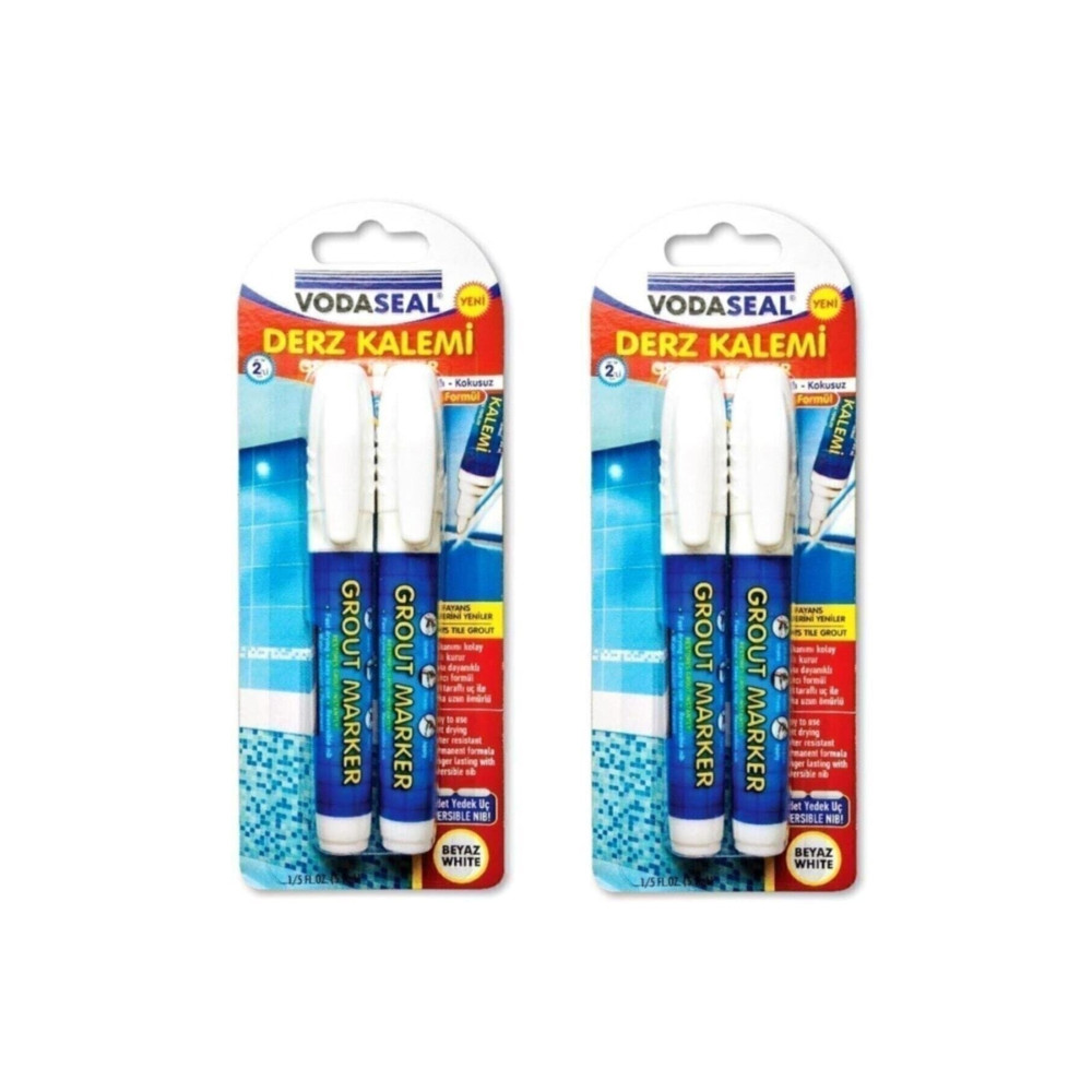 Vodaseal Fayans Derz Kalemi Beyaz 4 Lü Set 4 Adet Yedek Uç Nalburiye & Hırdavat Fiyatı