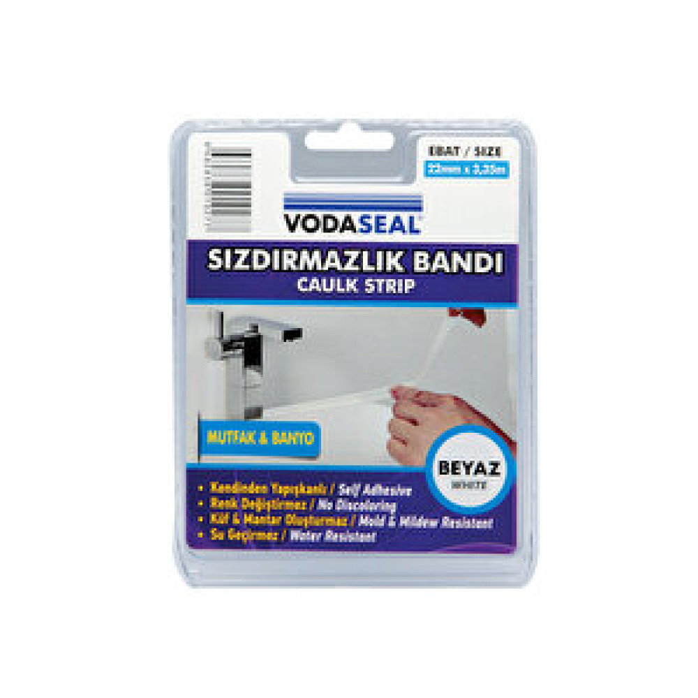 Vodaseal Küvet Kenar Sızdırmazlık Bandı 22 mm Beyaz Bant Fiyatı