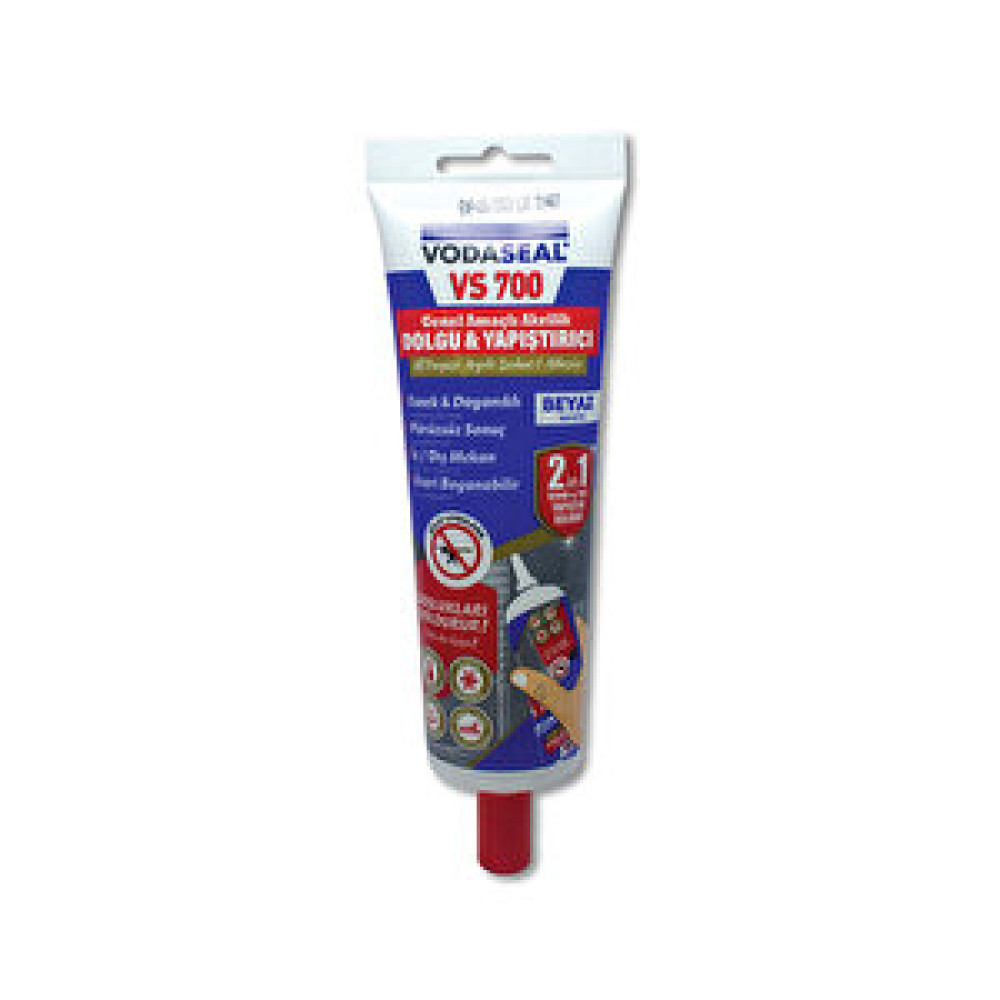 Vodaseal VS 700 Akrilik Mastik Tüp 400 gr Beyaz Yapı Kimyasalları & Yapıştırıcılar Fiyatı
