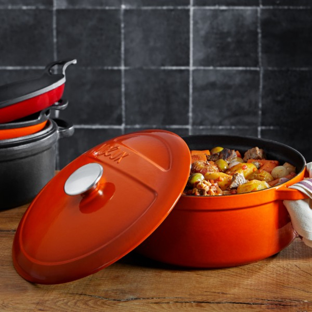 Voeux Derin Döküm Tencere Amusant Collection 24 cm. Turuncu - 24 cm Tencereler Fiyatı